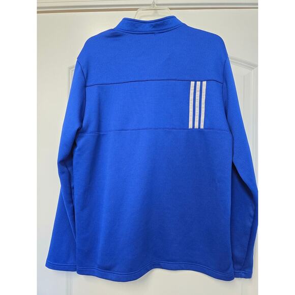 Adidas Mens Tampa Bay 3-Stripes Double Knit Quarter-Zip Pullover Blue Sz XLARGE - Picture 2 of 8